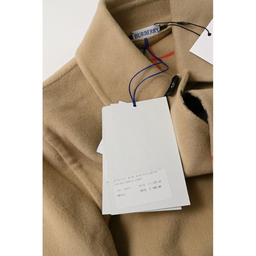 Burberry Single-Breasted Jacket in Beige Wool - Picture 12 of 12